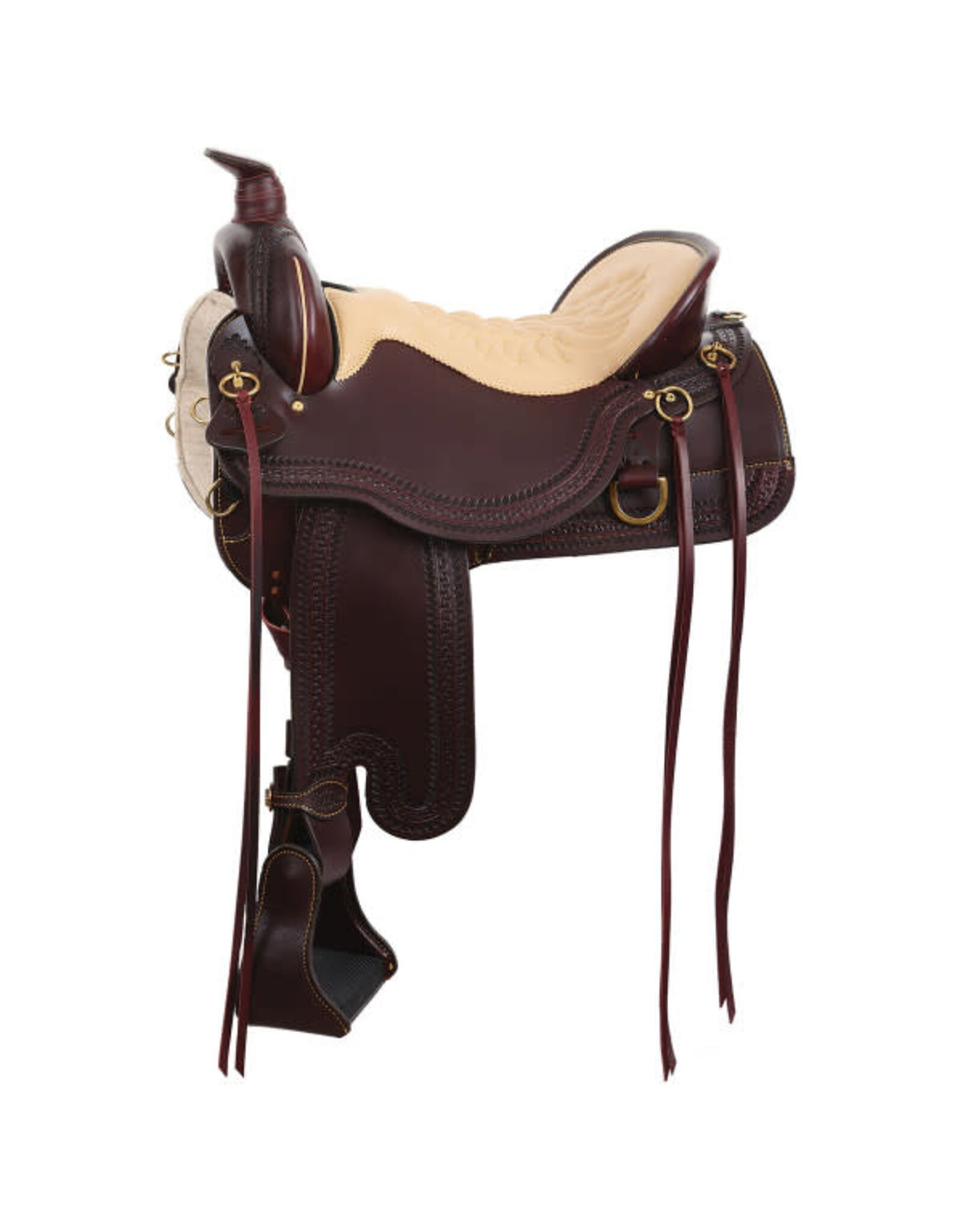 Tucker Cheyenne Heritage Heavy Oil Chestnut 16.5" Seat Medium Tree 367-6T1-9214-11 Trail Saddle