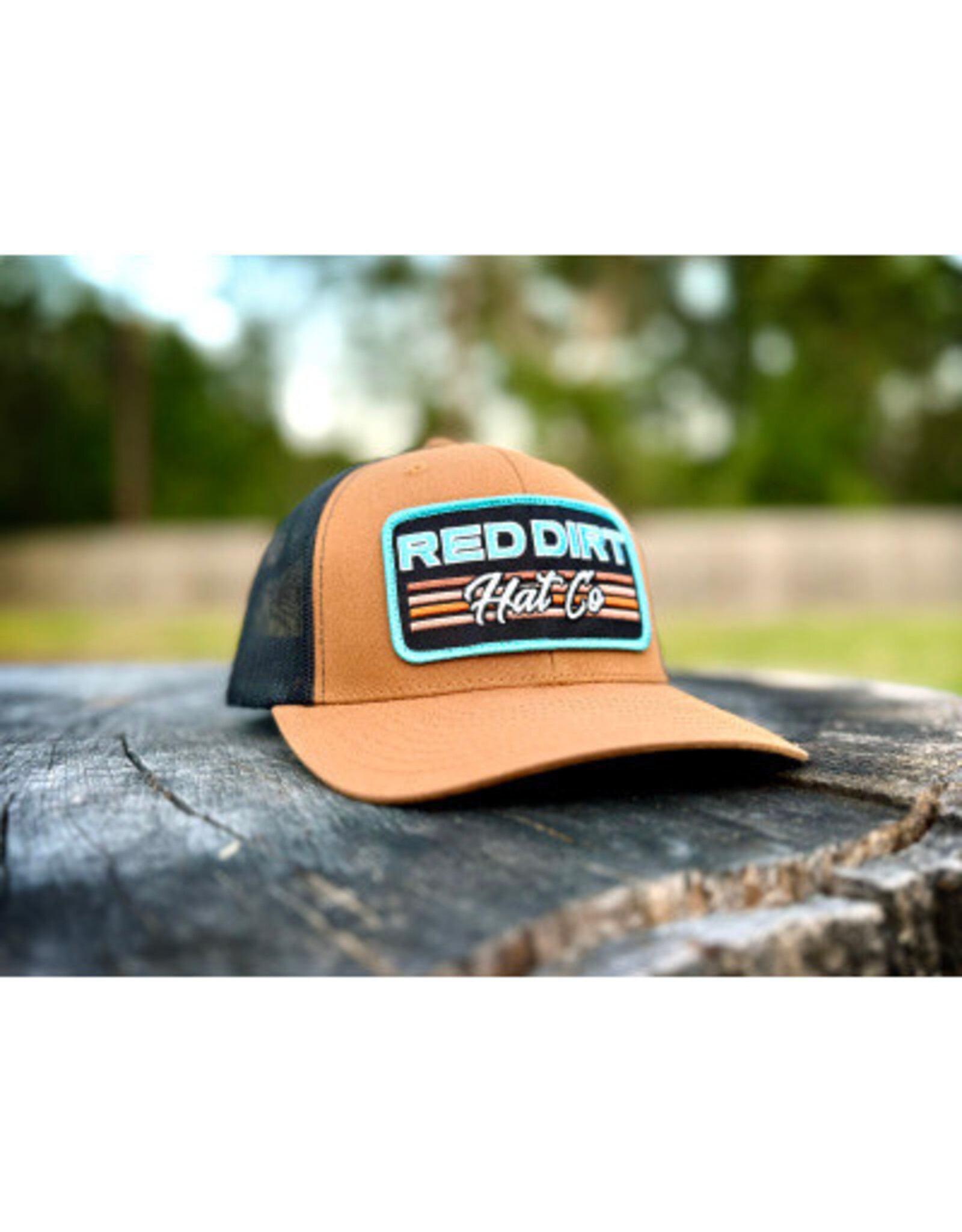 Red Dirt Hat Company Red Dirt Hat Co. "Between the Lines" Black/Caramel Flatbill Cap RDHC-486