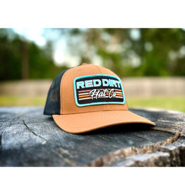 Red Dirt Hat Company Red Dirt Hat Co. "Between the Lines" Black/Caramel Flatbill Cap RDHC-486