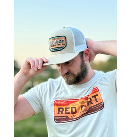 Red Dirt Hat Company Red Dirt Hat Co. "Lifestyle" White/Khaki Flatbill Cap RDHC-484