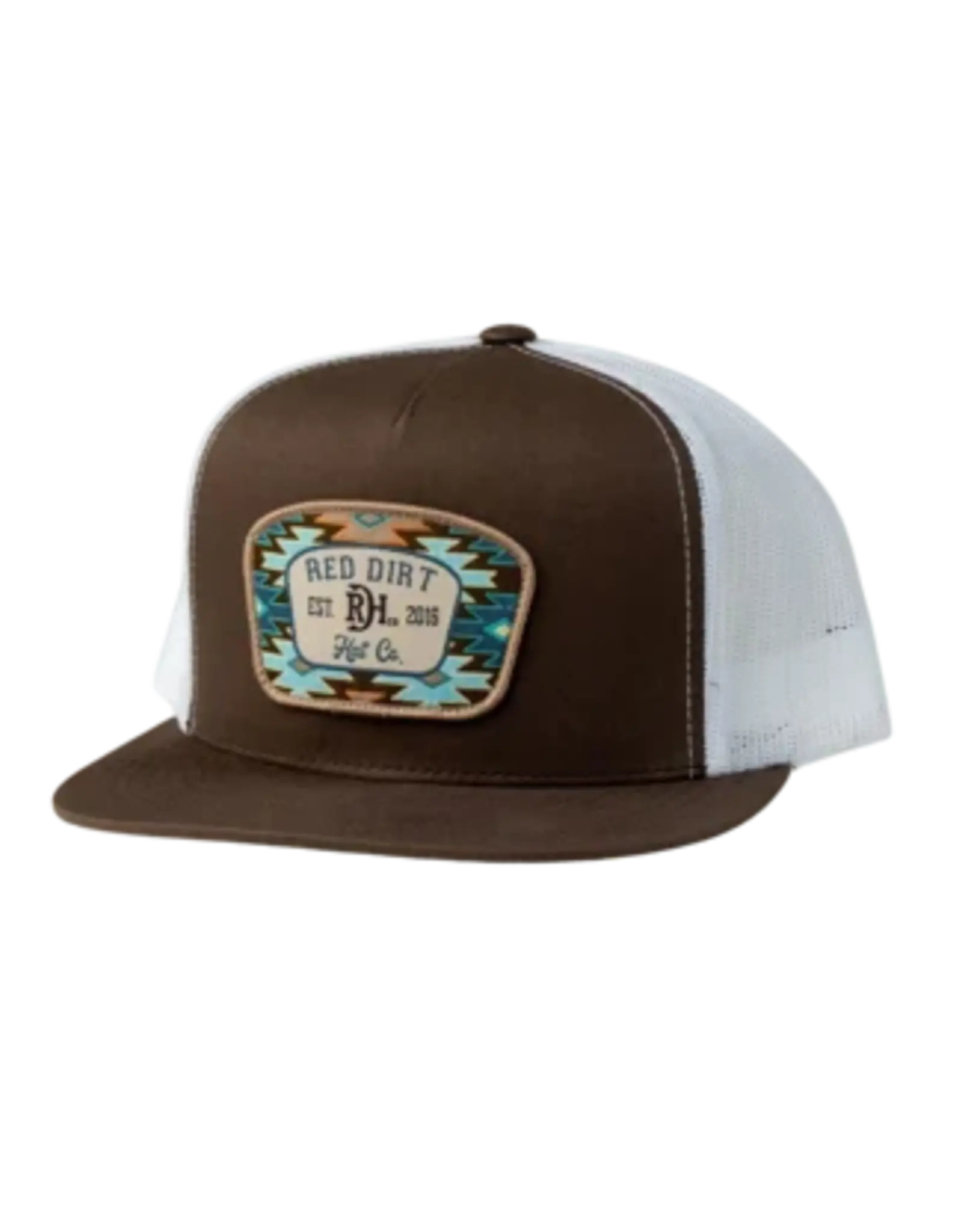 Red Dirt Hat Company Red Dirt Hat Co. "Aztec Jango" Chocolate Flatbill Cap RDHC-458