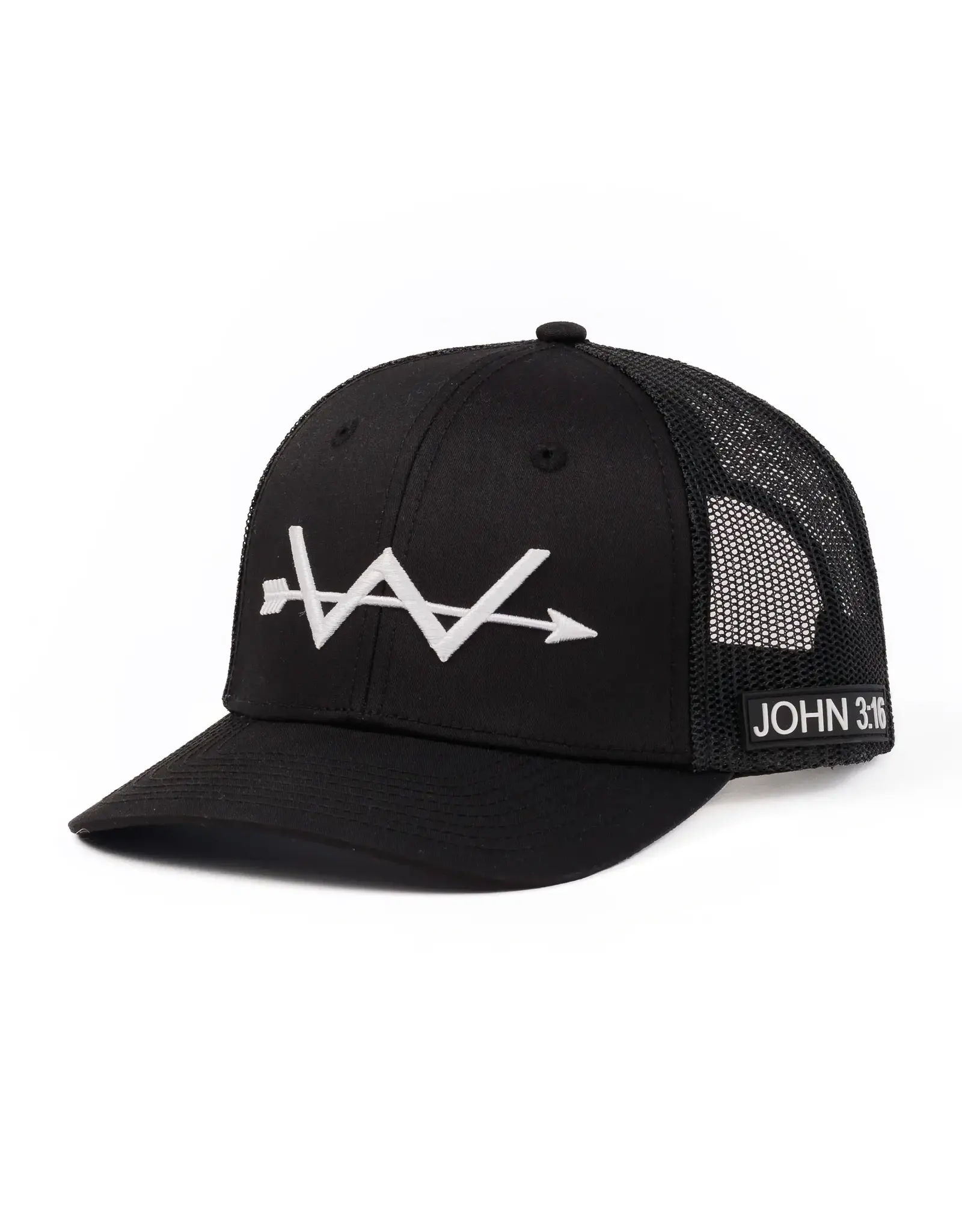 Webb Western Webb Western John 3:16 Black Snapback Cap with Verse Inside