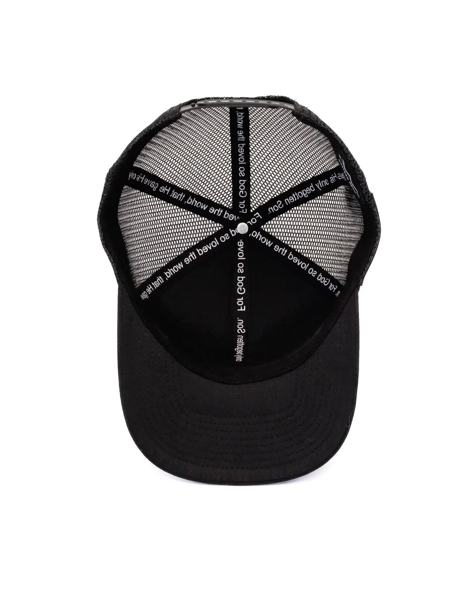 Webb Western Webb Western John 3:16 Black Snapback Cap with Verse Inside