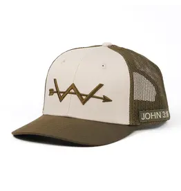 Webb Western Webb Western John 3:16 Olive/Cream Snapback Cap with Verse Inside