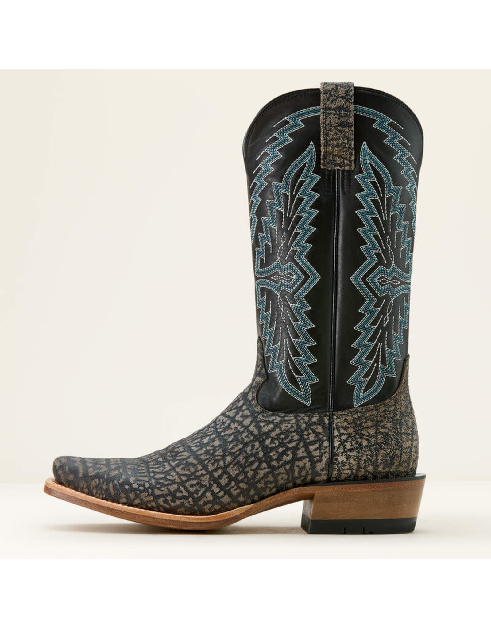 Ariat Mens Futurity Showman Cape Grey Buffalo Emboss/Raven Black 10061216 Western Boots