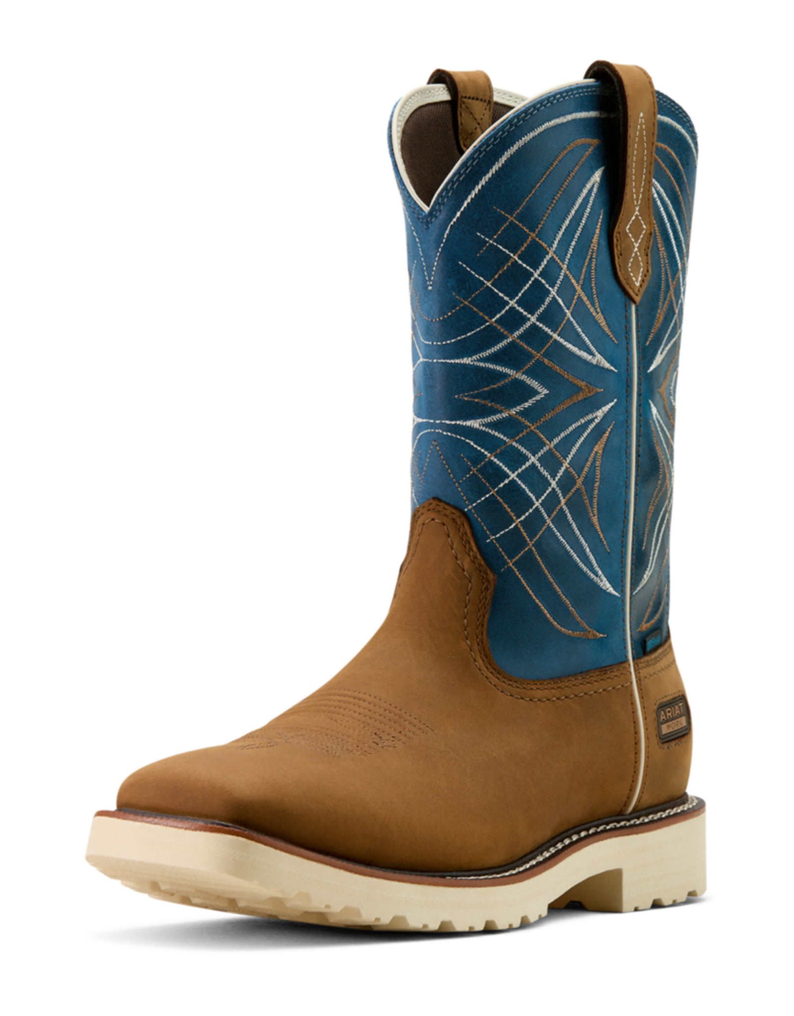 Ariat Ariat Men's Activator H2O Dusted Brown/Basin Blue 10060895 Waterproof Soft Toe Work Boots