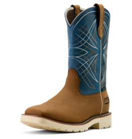 Ariat Ariat Men's Activator H2O Dusted Brown/Basin Blue 10060895 Waterproof Soft Toe Work Boots