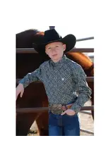 Cinch Cinch Boys Long Sleeve Button Up MTW7060368 Grey Western Shirt