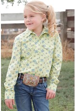 Cruel Cruel Girl Girls Long Sleeve Snap Western Shirt CTW3230043 Lime