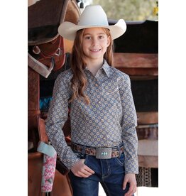 Cruel Cruel Girl Girls Long Sleeve Snap Western Shirt CTW3370020 ORG