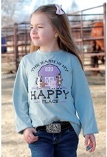 Cruel Cruel Girl The Barn Is My Happy Place LS Tee CTK8990004 GRN
