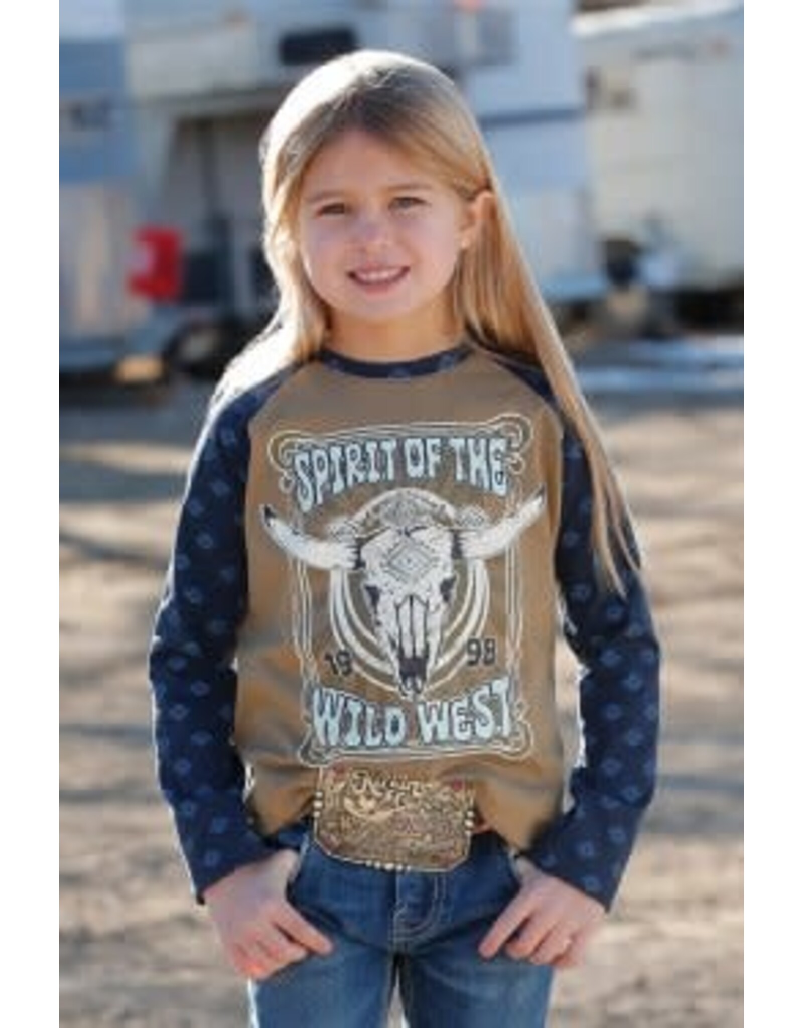 Cruel Cruel Girl Spirit Of The Wild West LS Tee CTK3550013 Olive