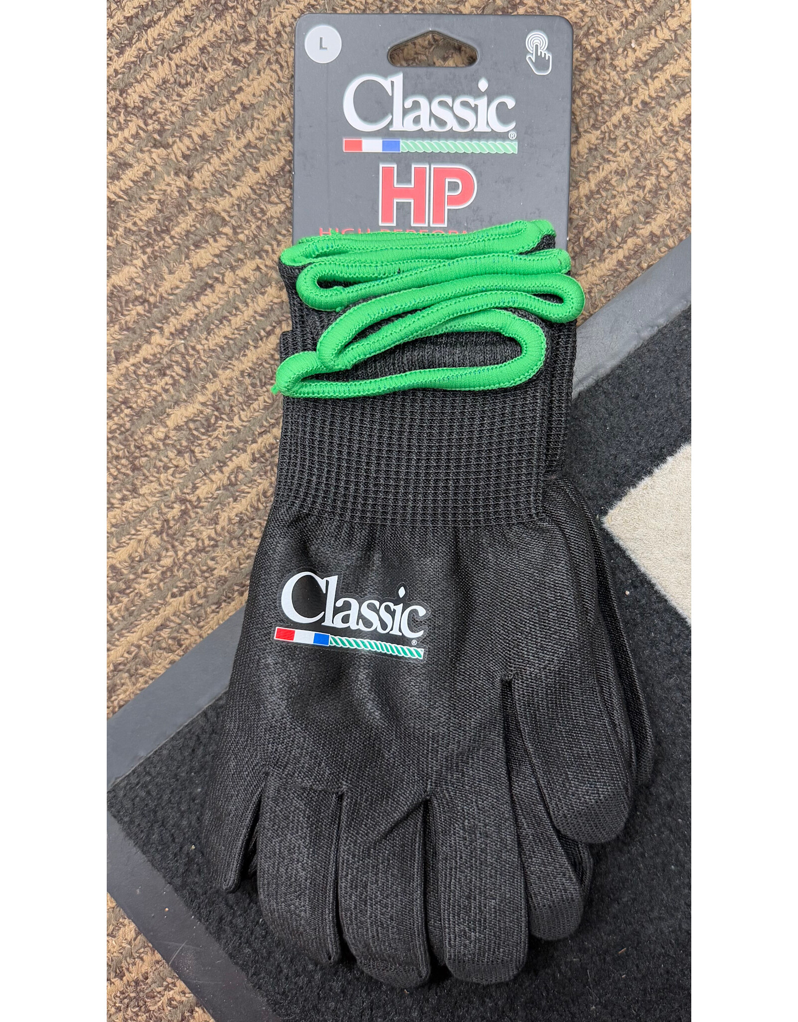 Classic Equine Classic High Performance Roping Gloves CPCGLOVE Black 6 Pack