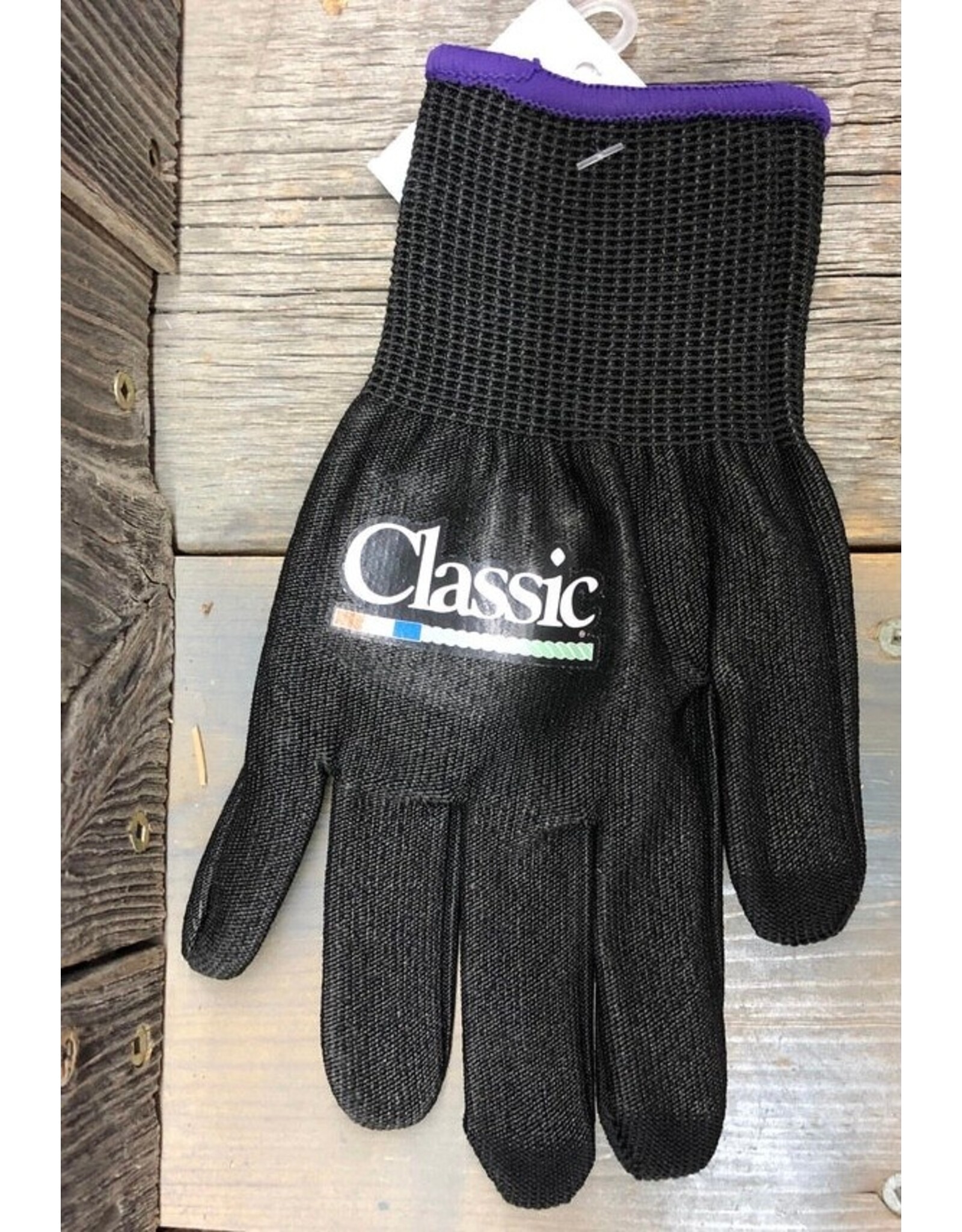 Classic Equine Classic High Performance Roping Gloves CPCGLOVE Black 6 Pack