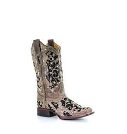 Corral Corral Ladies Black/Tan Glitter A3648 Western Boots