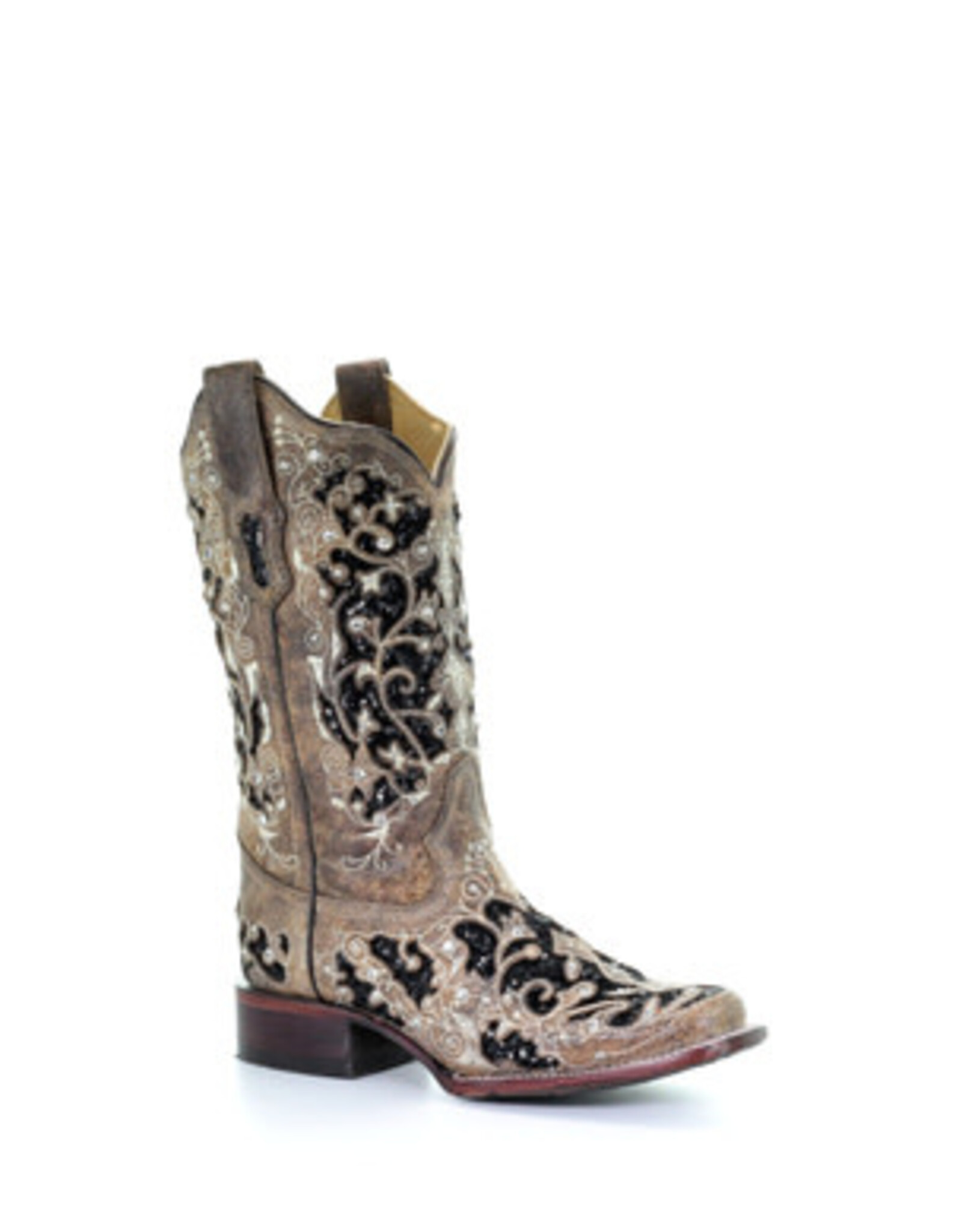 Corral Corral Ladies Black/Tan Glitter A3648 Western Boots