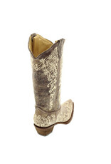 Corral Corral Ladies Brown Crater Bone Embroidered Western Boots A1094 "Wedding Boot"