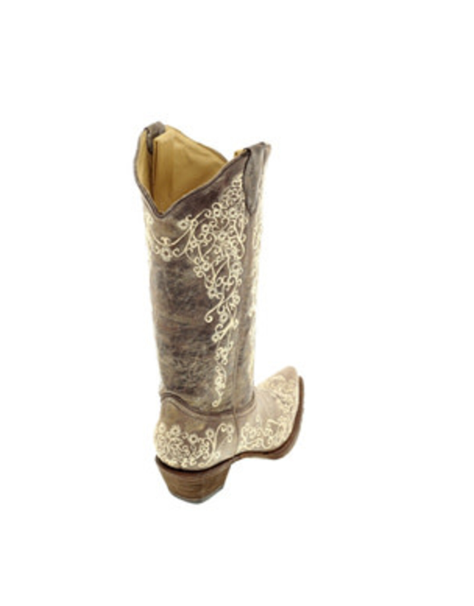Corral Corral Ladies Brown Crater Bone Embroidered Western Boots A1094 "Wedding Boot"