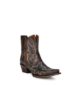 Circle G Circle G Ladies Black Embroidery Side Zip Western Booties L5917