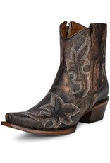 Circle G Circle G Ladies Black Embroidery Side Zip Western Booties L5917