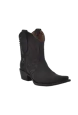 Corral Circle G Ladies Black Embroidery & Inlay Ankle Western Boots L6090