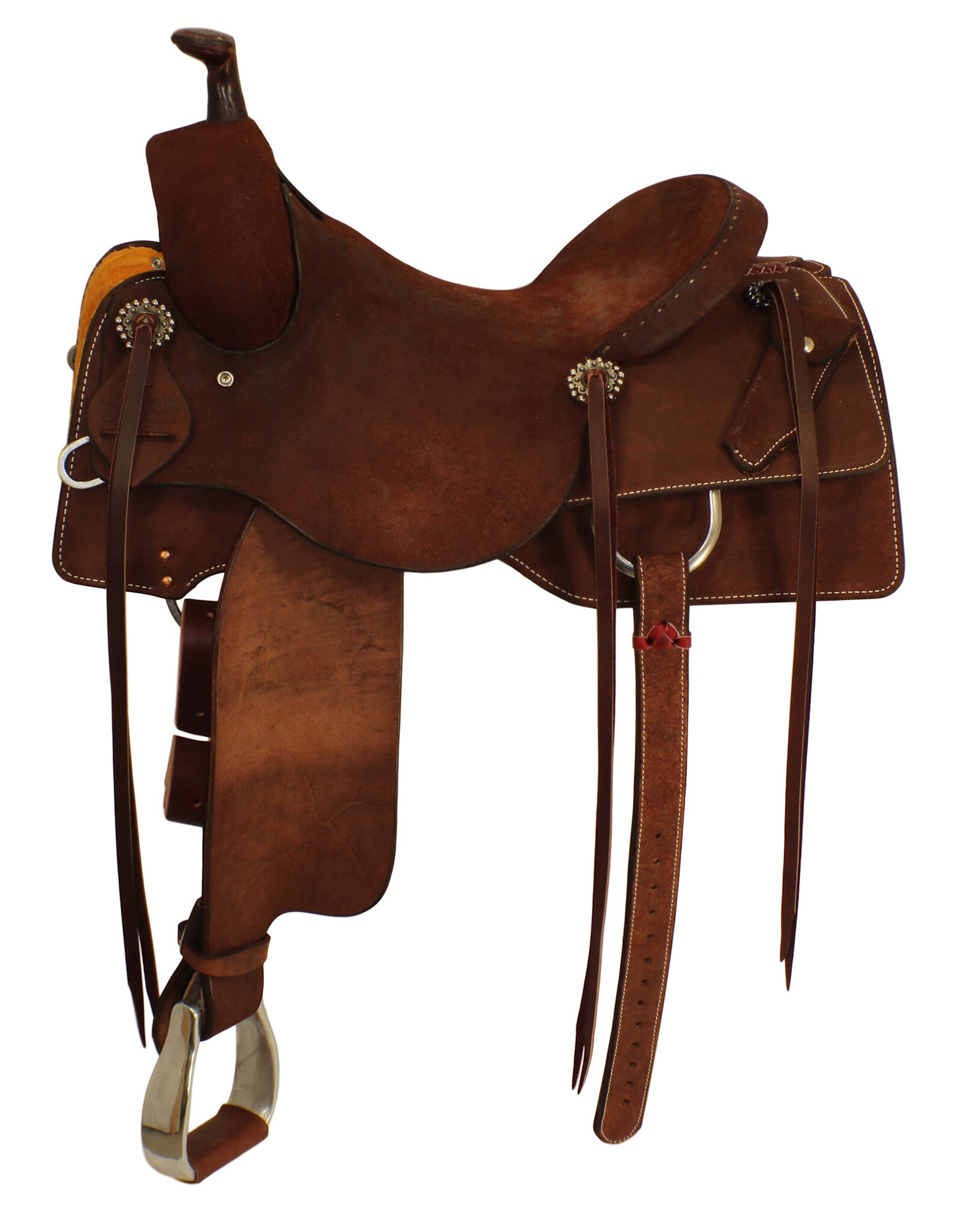 Scott Thomas Saddlery  Ranch Cutter Saddle Chocolate Leather RC300 16” Seat Wide Tree