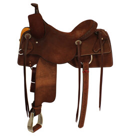 Scott Thomas Saddlery Ranch Cutter Saddle Chocolate Leather RC300 16” Seat Wide Tree