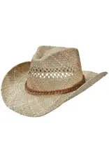 Milano Milano Seagrass Sun Straw Hat with Braided Band  MS392OS-NAT