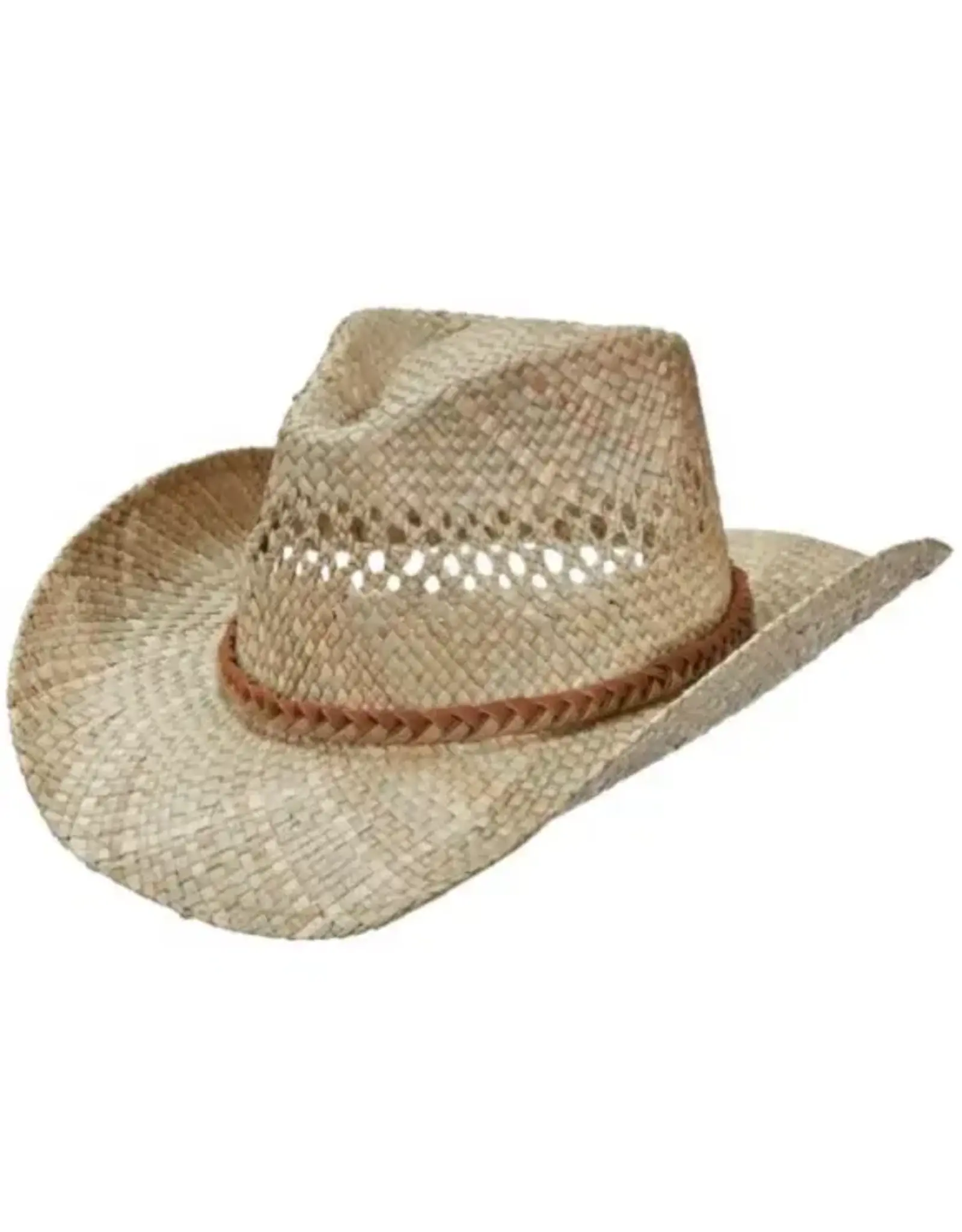 Milano Milano Seagrass Sun Straw Hat with Braided Band  MS392OS-NAT