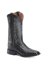 Justin Men's Rancher Black Full Quill Ostrich GR5335 Exotic Western Boots