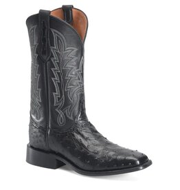 Justin Justin Men's Rancher Black Full Quill Ostrich GR5335 Exotic Western Boots