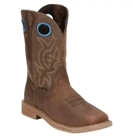Justin Men's All Round Walnut Brown Water Buffalo Steel Toe Waterproof Work Boots SE3115