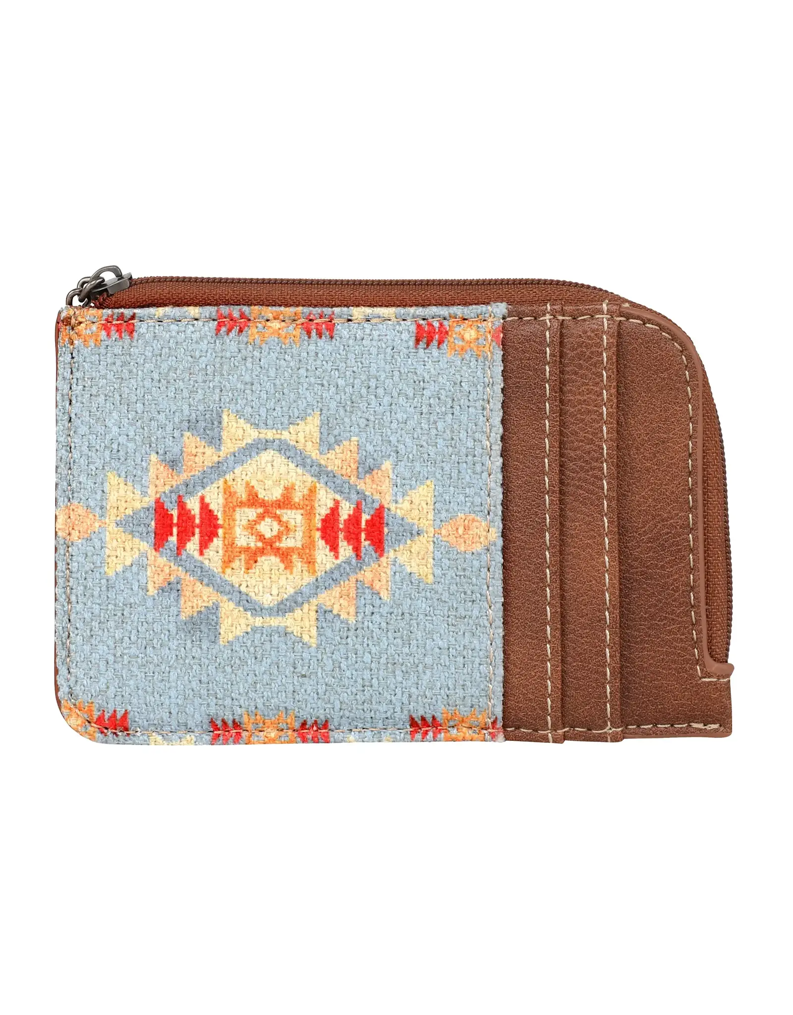 Wrangler Wrangler Denim/Brown Aztec Print Card Case WG2203-W005BR