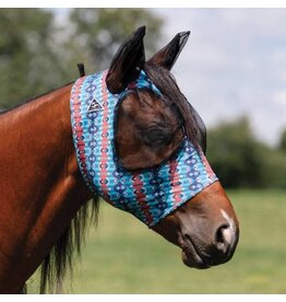 Professional's Choice Comfort CFM100-CAN Red & Blue Aztec/Canyon Cob Fly Mask