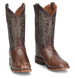 Justin Men's Rancher Kango Tobac Full Quill Ostrich GR5334 Western Boots