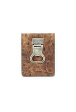 Nocona Nocona Brown Ostrich N5488602 Money Clip Wallet