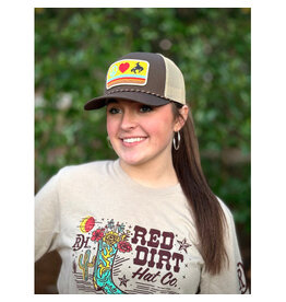 Red Dirt Hat Company Red Dirt Hat Co. "Peace Love & Rodeo" Chocolate/Tan Cap RDHC-491