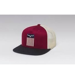 Kimes Ranch Kimes Ranch Cody Flag Burgundy Trucker Cap