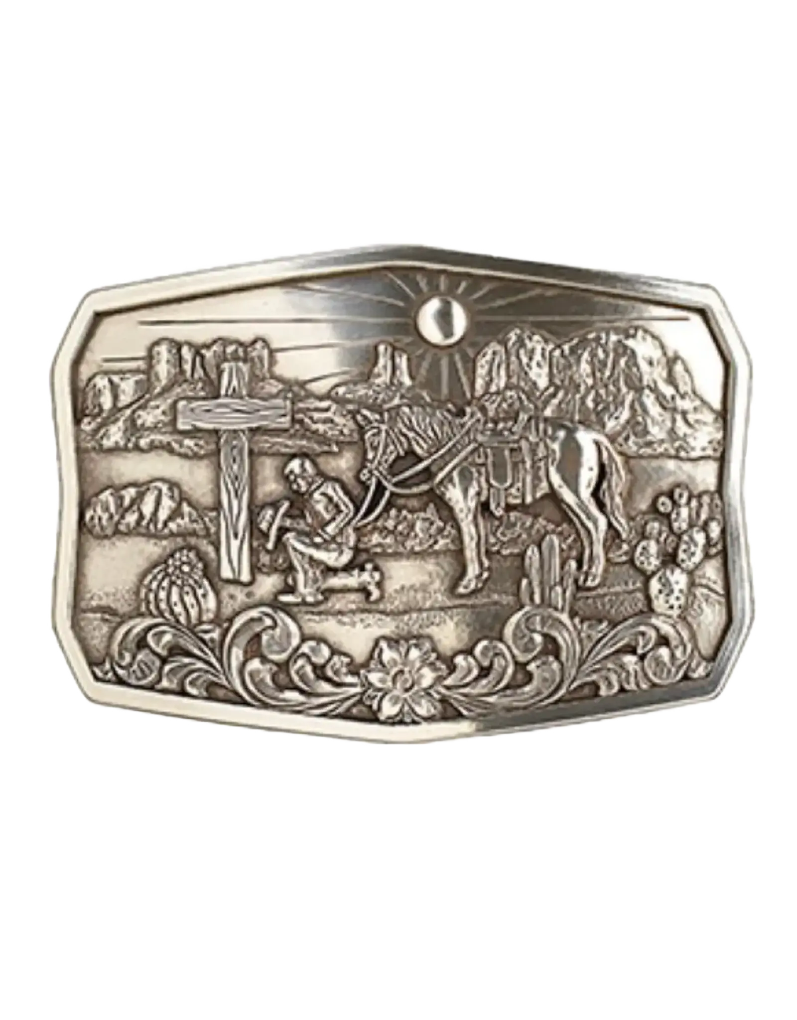M&F Nocona Praying Cowboy Desert Scene 37909 Buckle