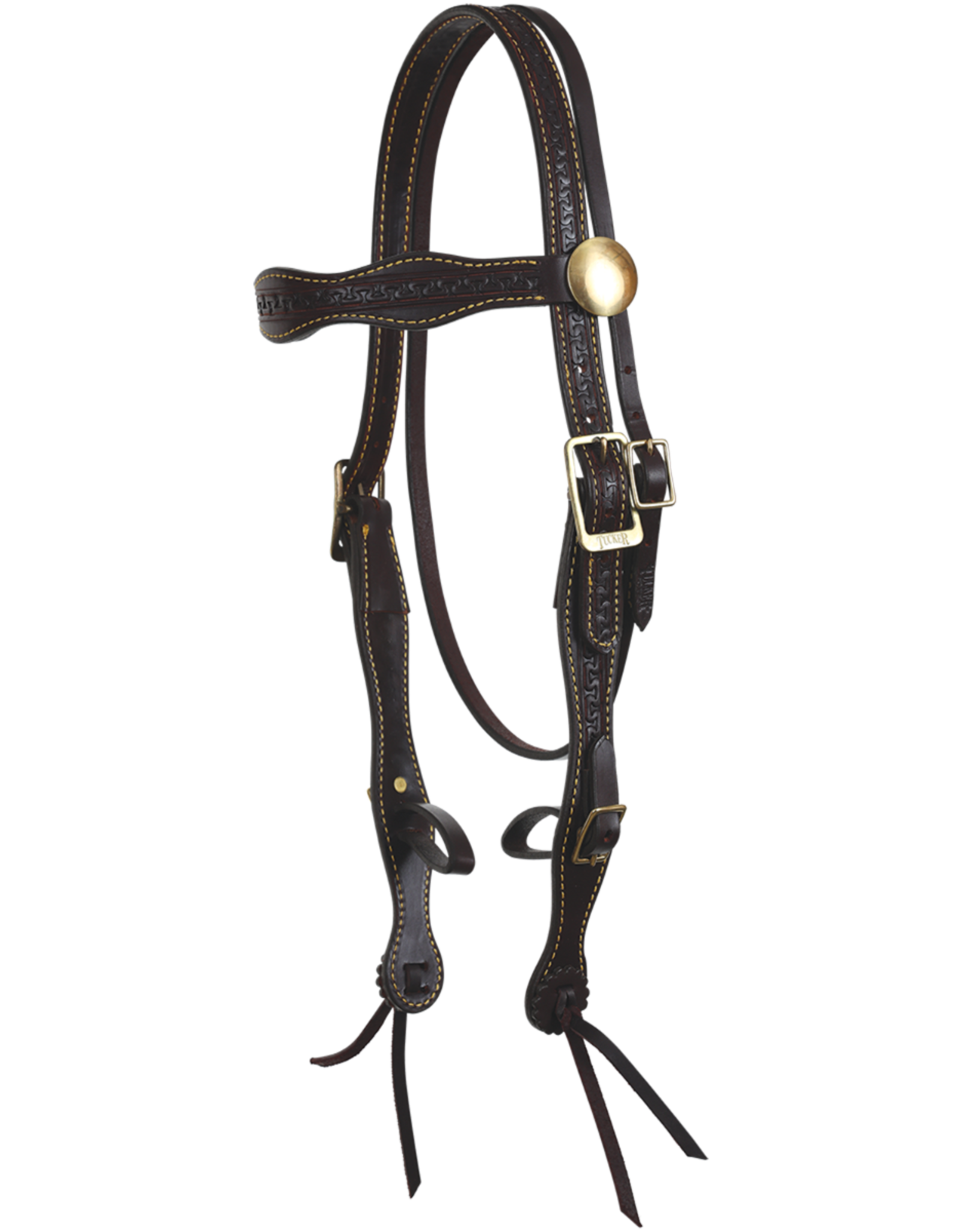 Tucker Heritage Cheyenne Headstall 367H-1T11-G Chestnut-Tooled