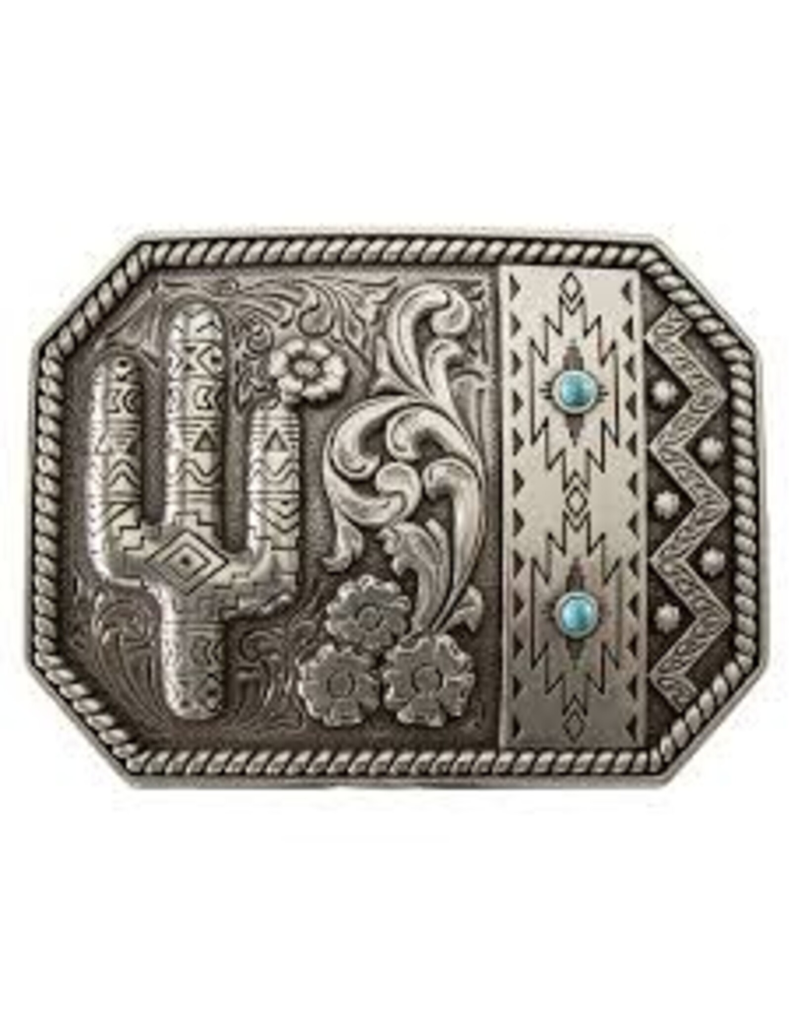 Blazin Roxx Blazin Rozz Turquoise/Cactus  37941 Belt Buckle