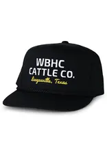 Whiskey Bent Hat Co. Cattleman Rope Black Trucker Hat