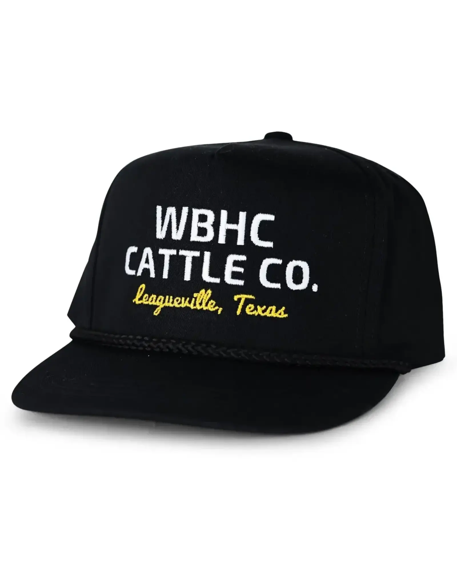 Whiskey Bent Hat Co. Cattleman Rope Black Trucker Hat