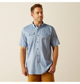 Ariat Ariat Rebar VenTek DuraStretch Short Sleeve Work Shirt 10055197 Strong Blue