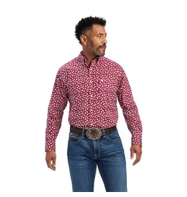 Ariat Ariat Men's Nino Stretch Classic Rumba Red LS Western Shirt 10041559