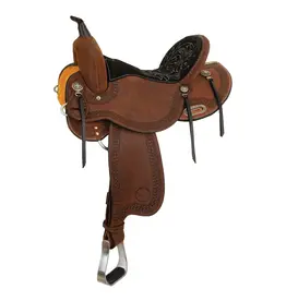 Circle Y Circle Y Cloverleaf Barrel Saddle 15” Seat Wide Tree 2240-2505-05