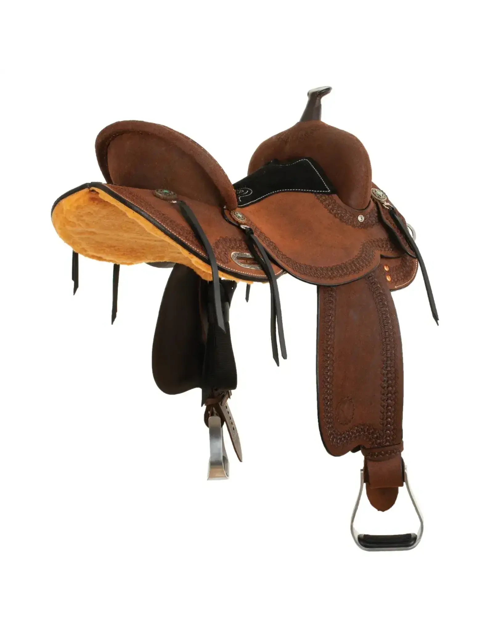 Circle Y Circle Y Cloverleaf Barrel Saddle 15” Seat Wide Tree 2240-2505-05