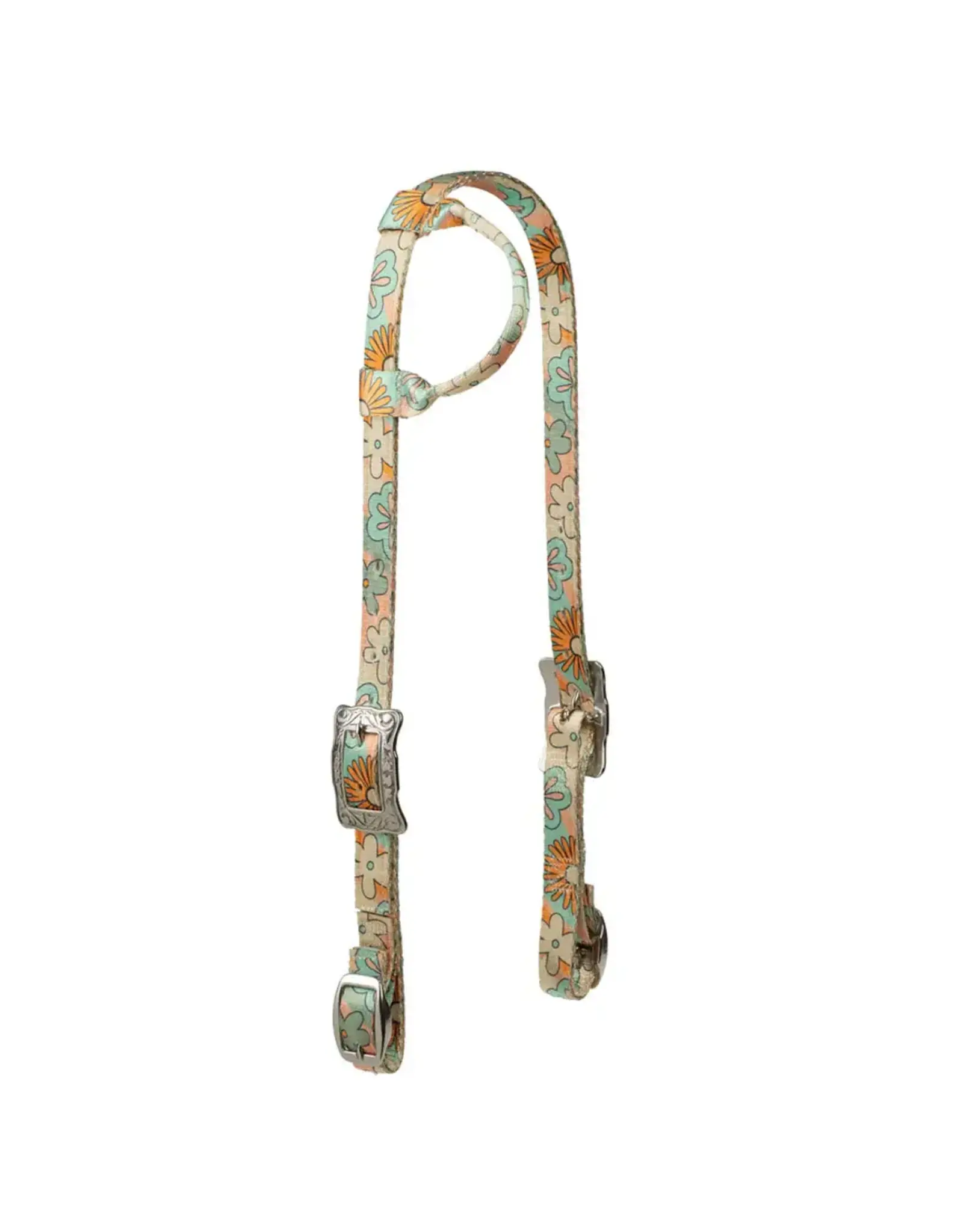 Weaver Poly Sliding Ear Headstall 35300-01-281 Retro Flower