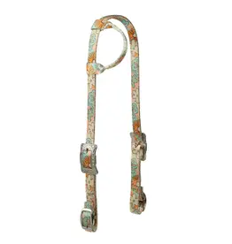 Weaver Poly Sliding Ear Headstall 35300-01-281 Retro Flower