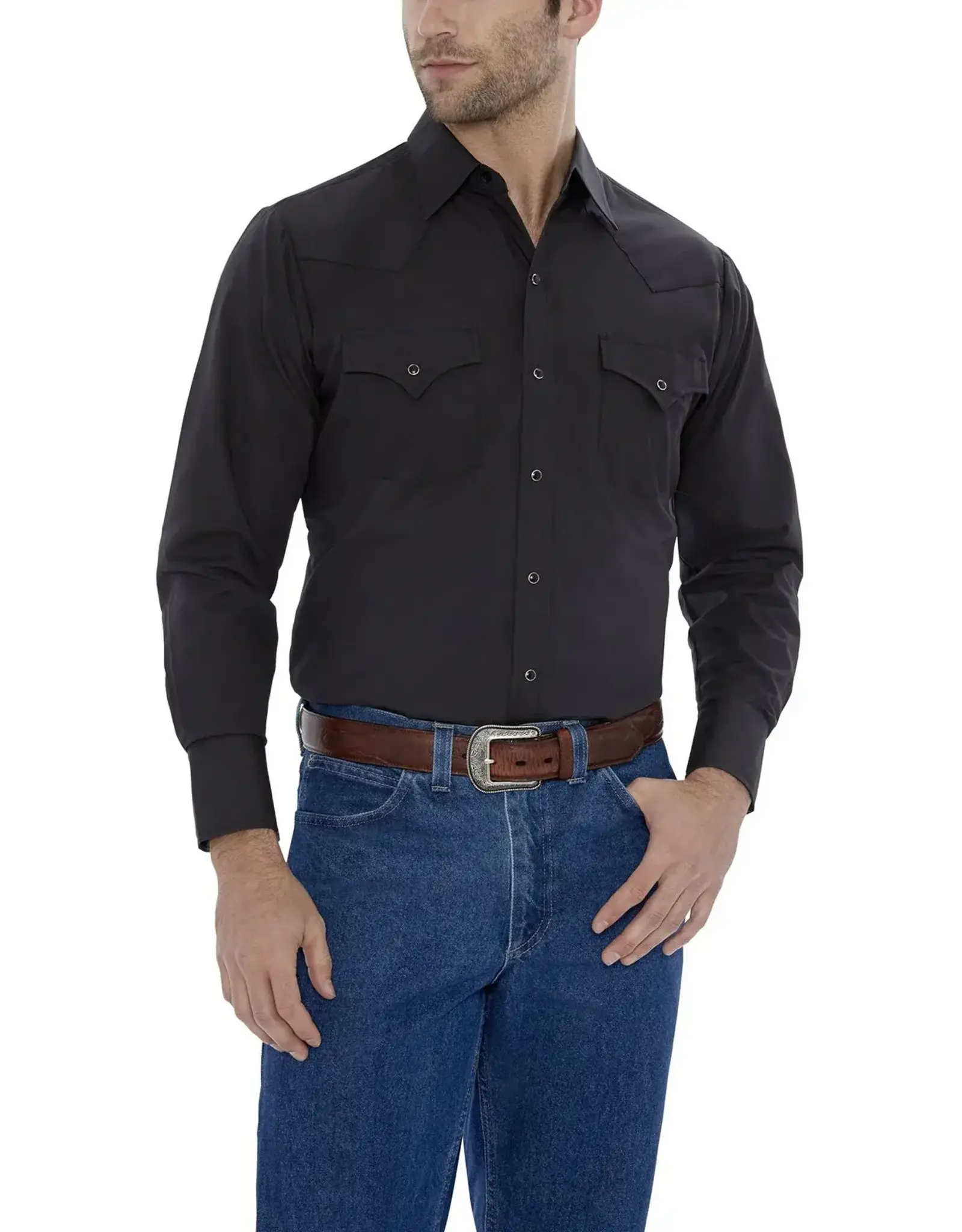 Ely Walker Ely Mens LS Shirt in Black Sz. XLT 15201905-89